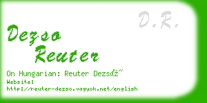 dezso reuter business card